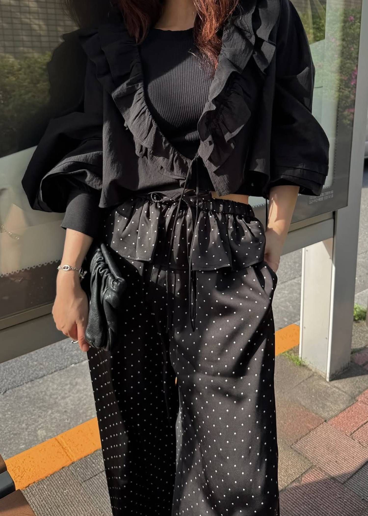 フリルカラー ボレロ (Black) frill collar cachecoeur bolero BL (ブラック) /  26SS