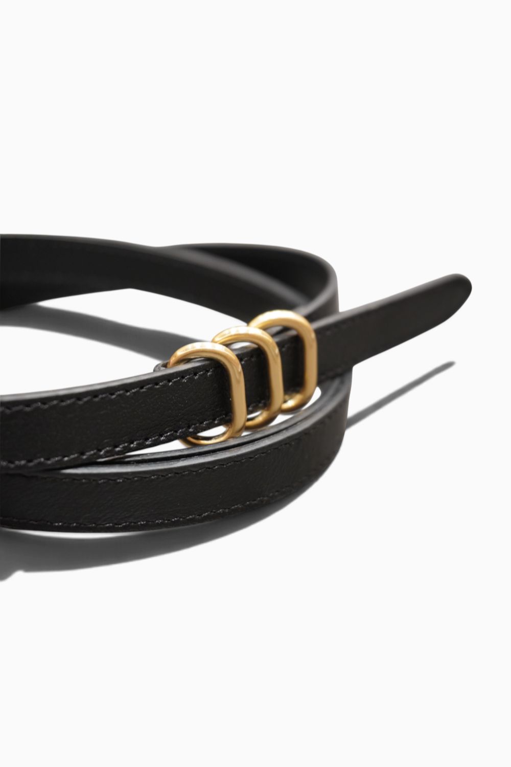 カウハイドナローベルト (ブラック) Cowhide Narrow Belt (Black) / 26AW