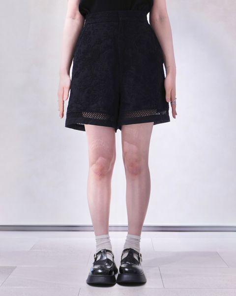 コットンレース ショートパンツ (ブラック) cotton lace trimming S/PT (Black) /  26SS