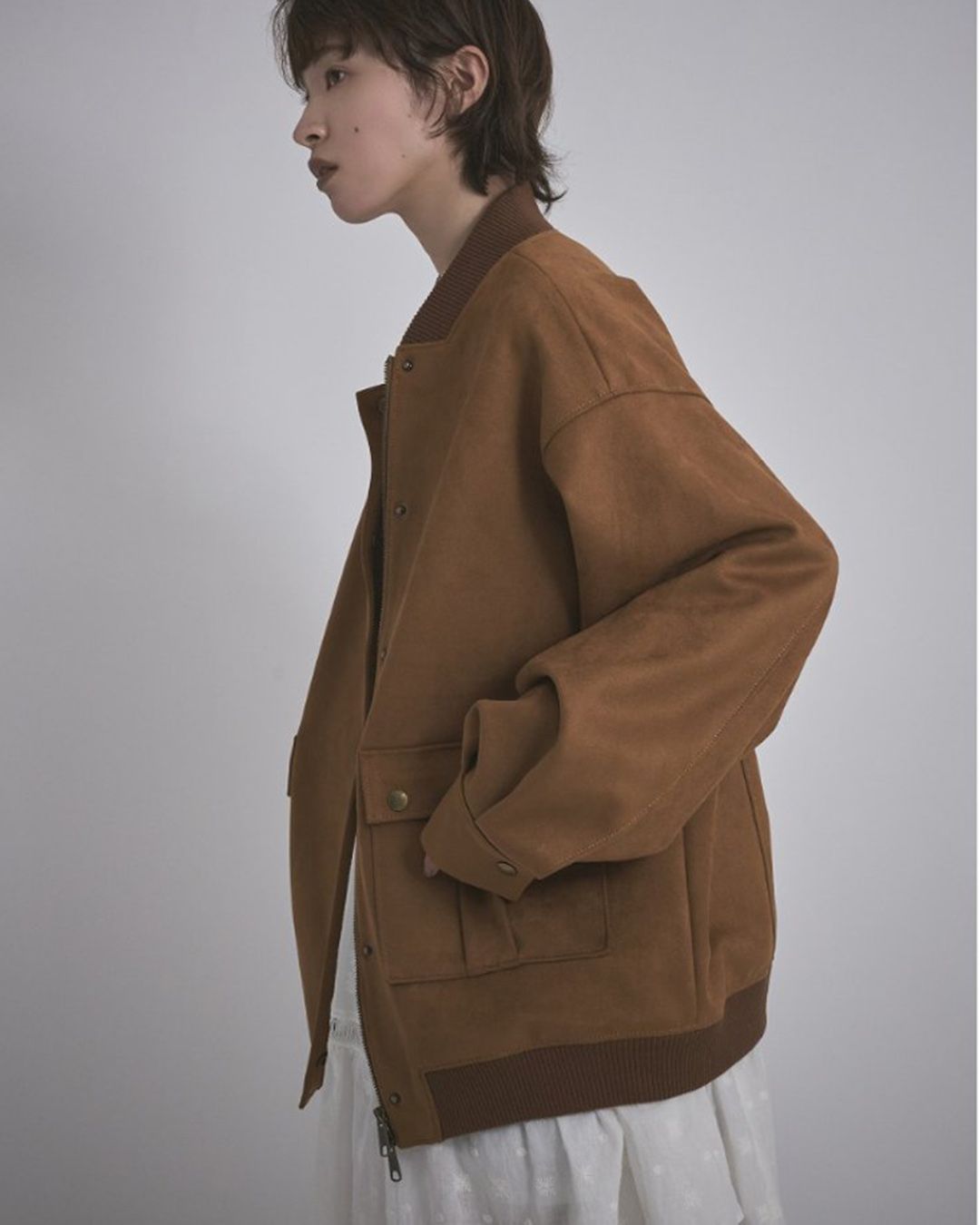 【先行予約】【26TH-04】フェイクスエードブルゾン (キャメル) Fake Suede Blouson (Camel) /  エコファー  /  フェイクファー 【受注期間6/14 23:59まで】
