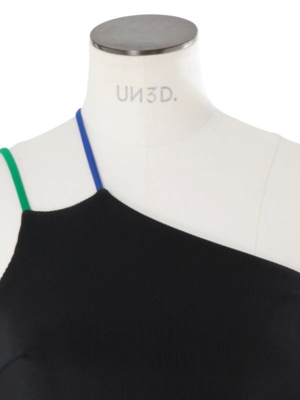 ONE SHOULDER TOP / ワンショルダートップ (ブラック) / 水着 / スイムウェア