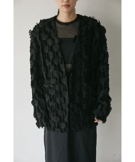 Iris jacquard jacket / ジャガードジャケット (ブラック)