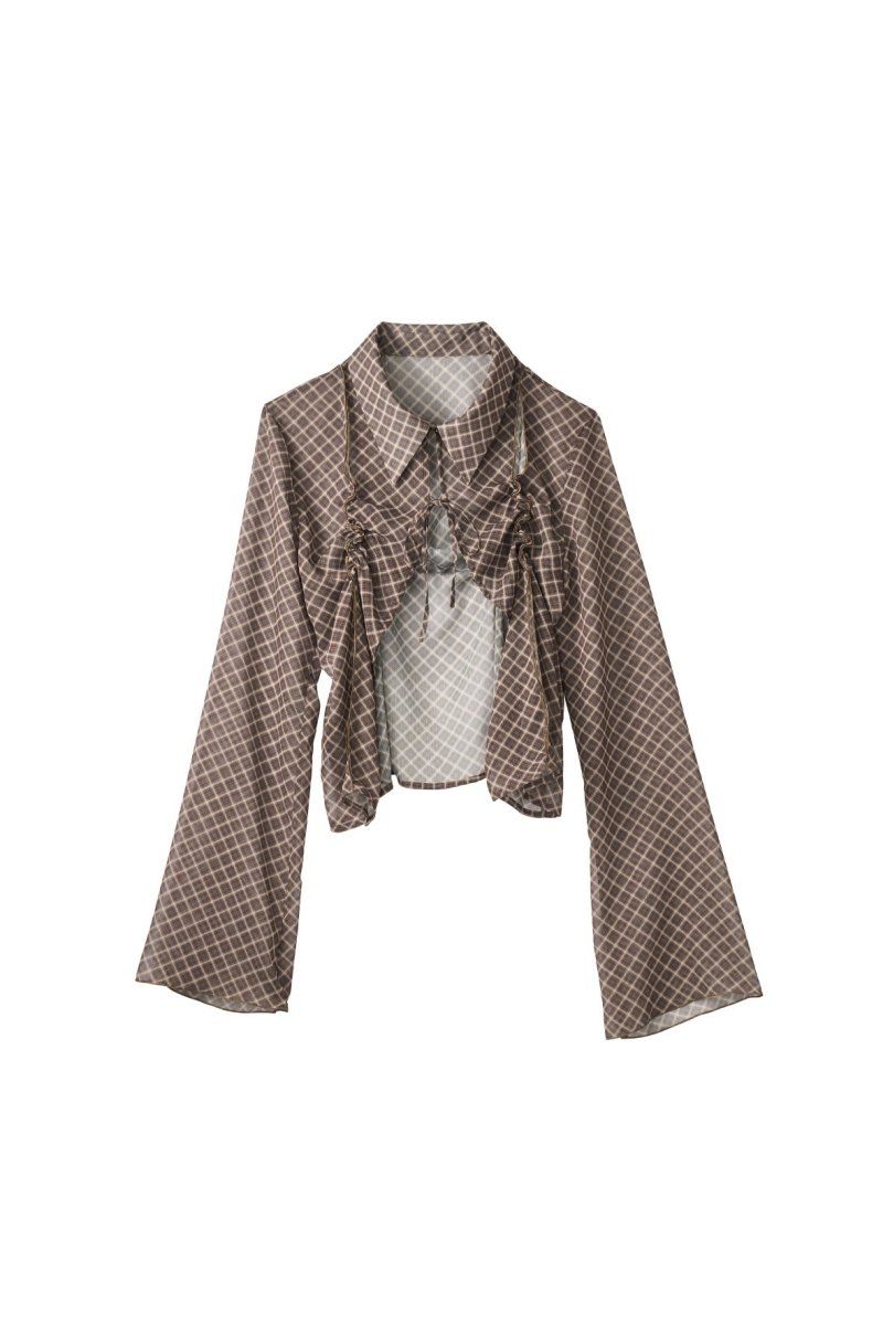 sheer collared blouse (Vintageyellow) / シアー ブラウス (ヴィンテージイエロー) / 26SS