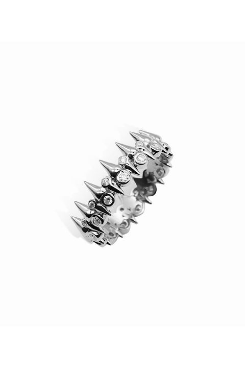 KORŌNĒ STUDS RING / コローン スタッズ リング K10/K18 (ホワイトゴールド)