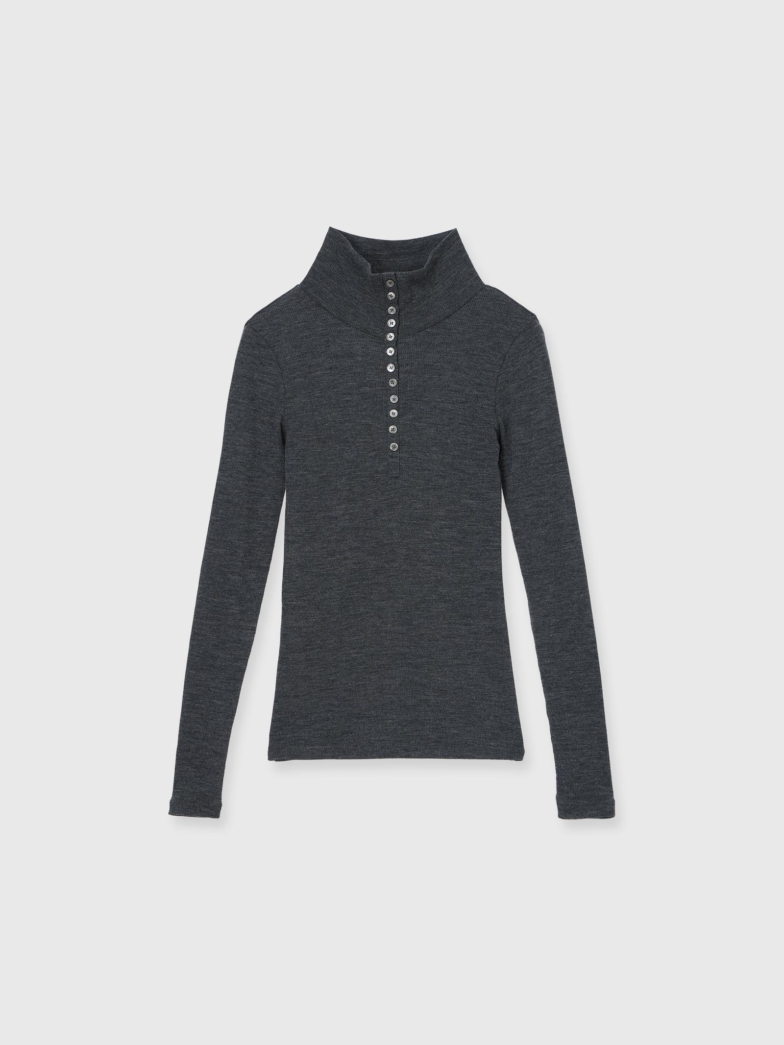 HENRY HIGH NECK TOPS / ヘンリーハイネックトップス (Chacoal gray) / 26SS