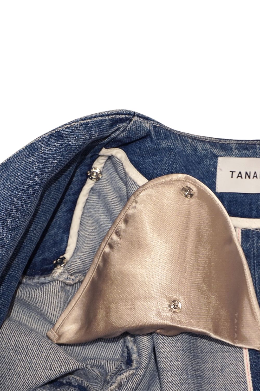 TANAKA - NO COLLAR JEAN JACKET / ノーカラー デニムジャケット