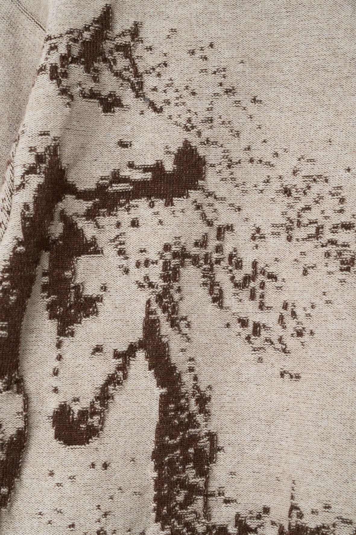 リバーシブル ジャガードポロニット (ブラウン) reversible jacquard polo knit(unisex) (Brown) / 26AW