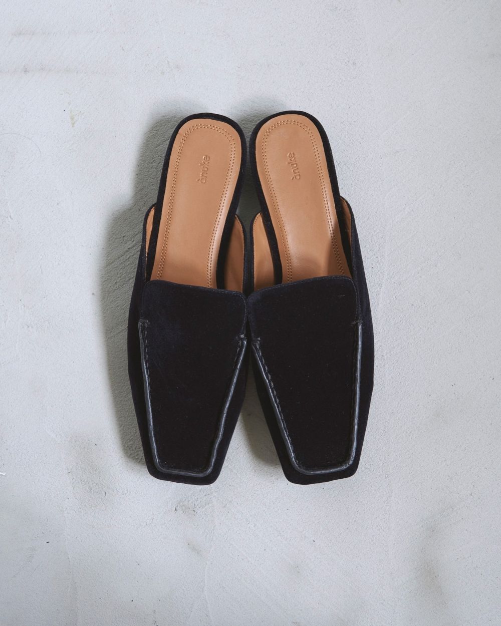 【25AW】Velour Slide Shoes / ベロアスライドシューズ (ネイビー)