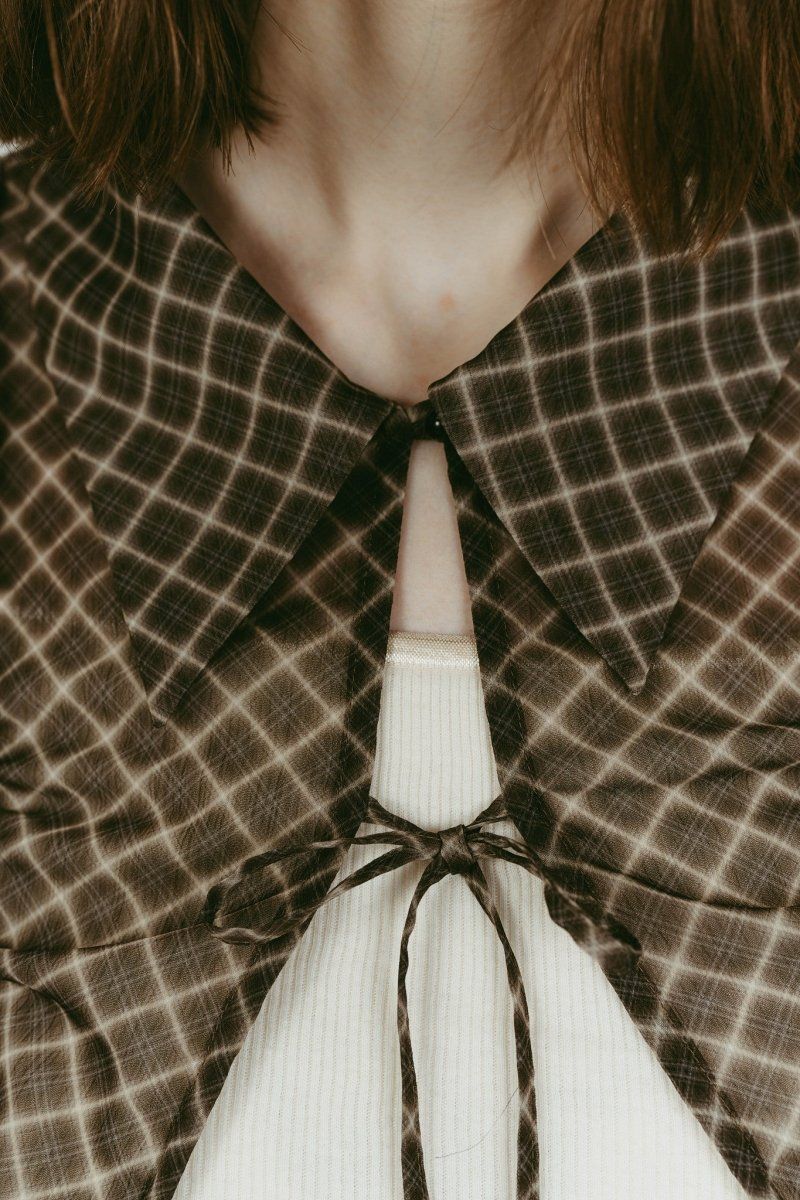 sheer collared blouse (Vintageyellow) / シアー ブラウス (ヴィンテージイエロー) / 26SS