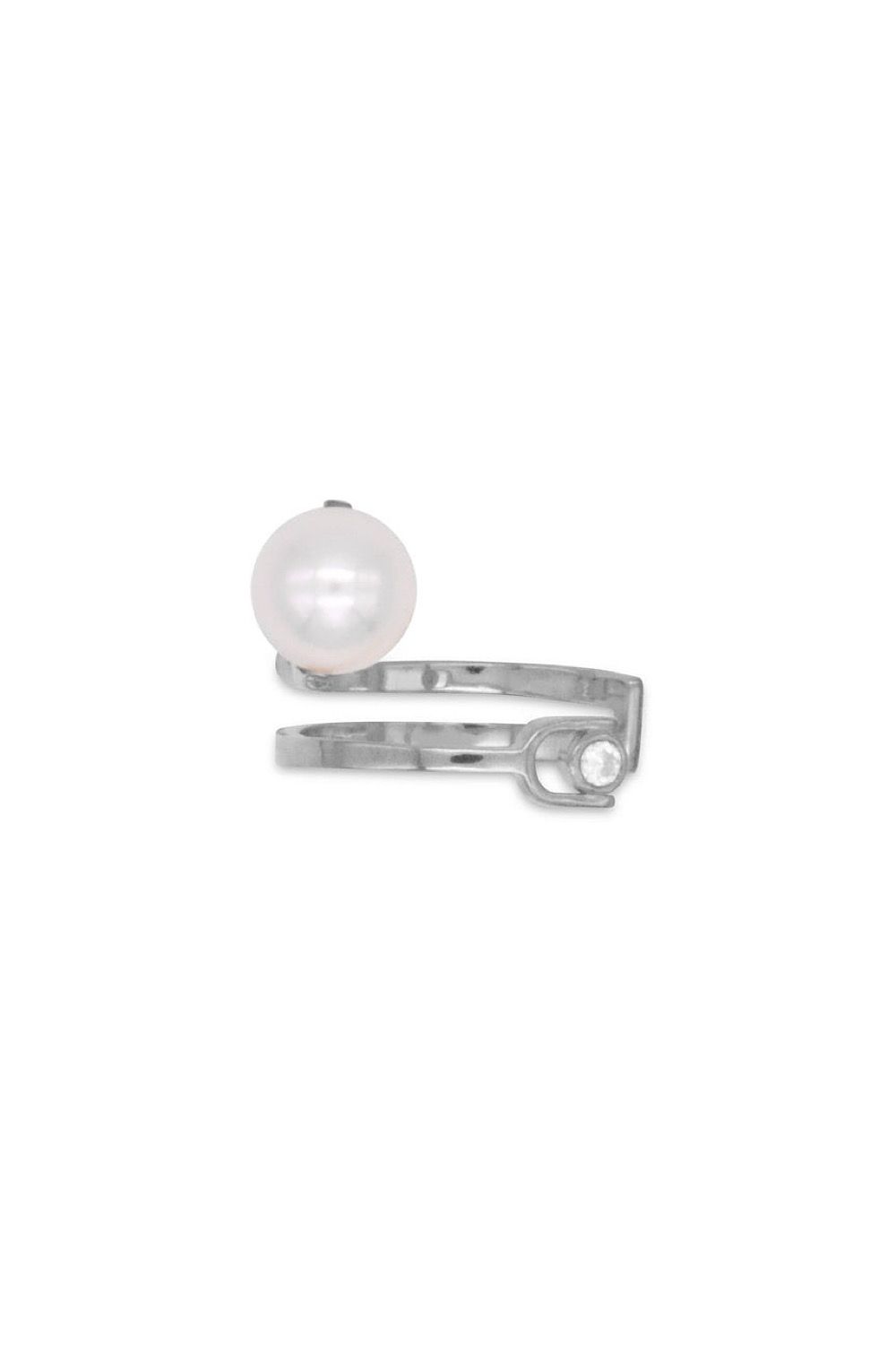 AKOYA PINCH RING / アコヤ ピンチ リング K10/K18 (ホワイトゴールド)