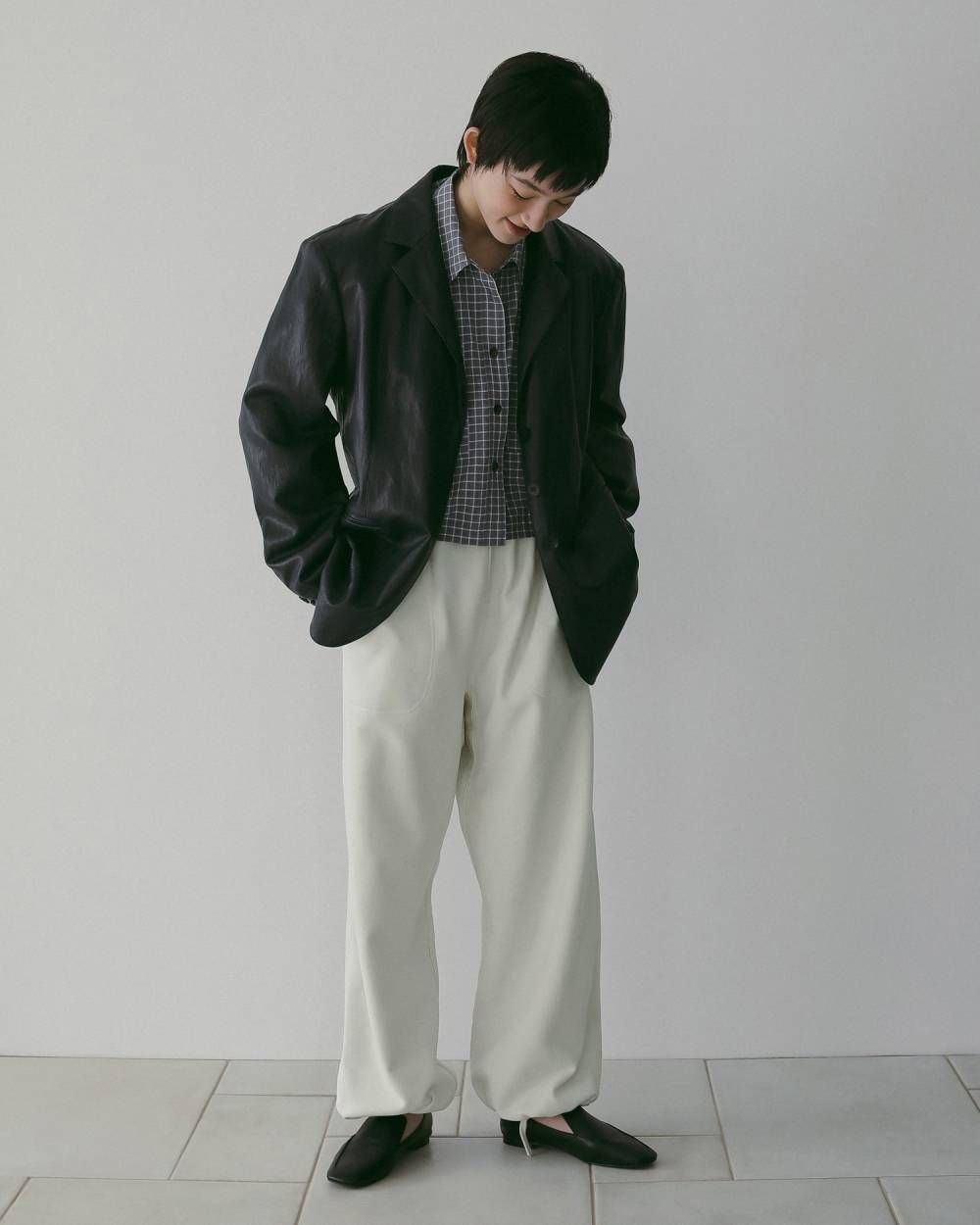 Stitch Sweat Pants / ステッチ スウェットパンツ (White) / 26SS