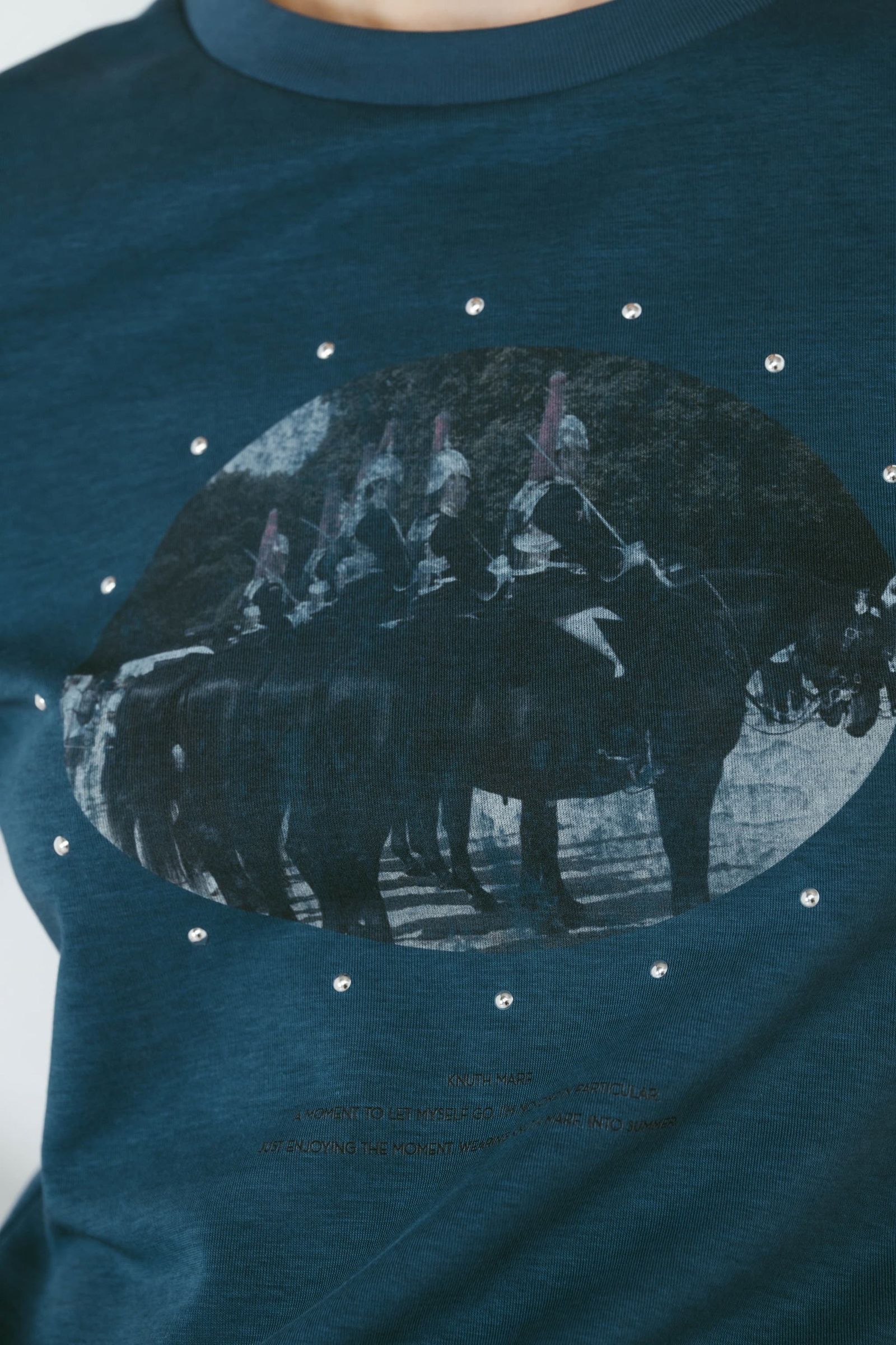 スタッズコンパクトTシャツ (ブルー) studded compact tee (Blue) /  26SS