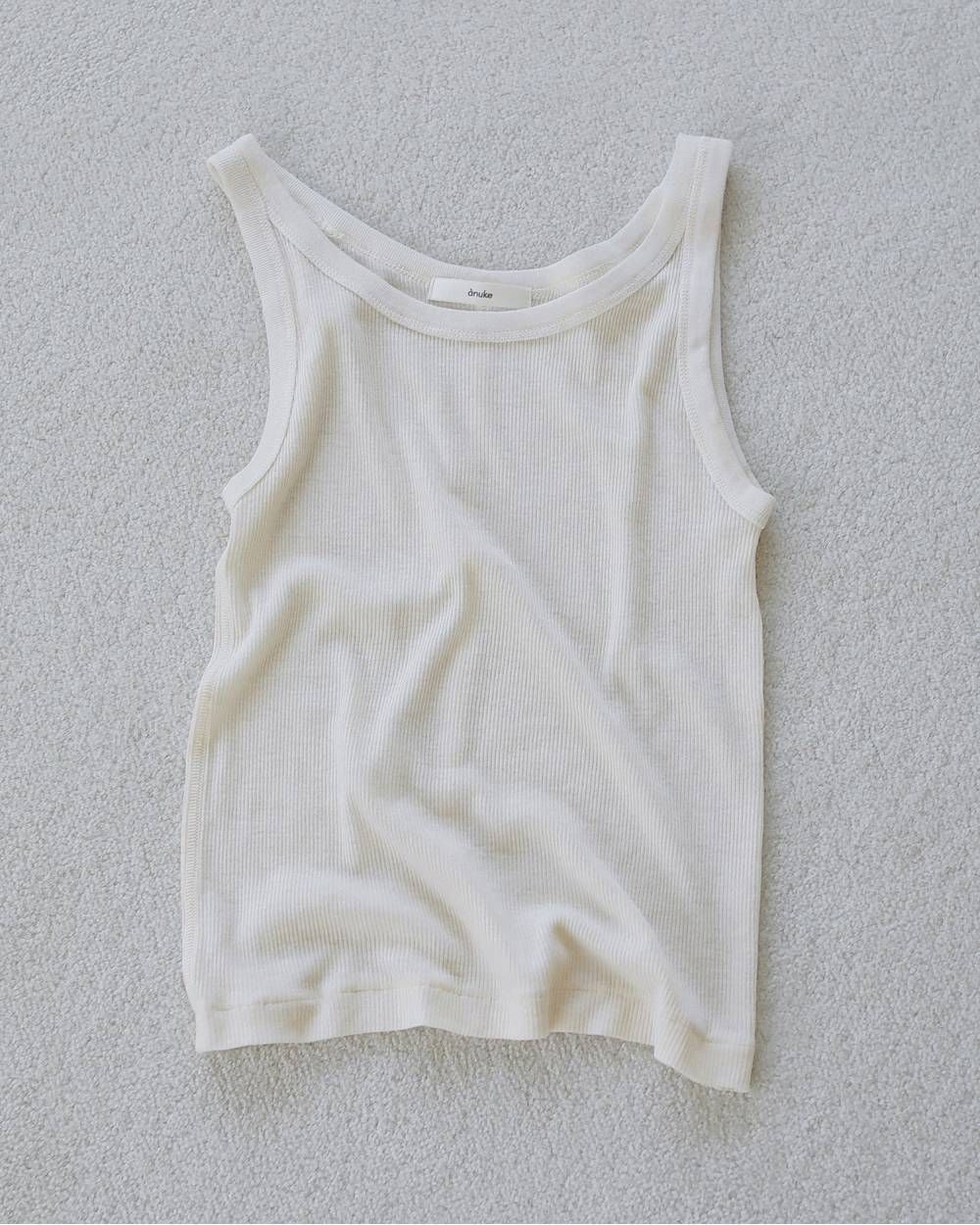 ウールタンクトップ (アイボリー) Wool Rib Tanktop (Ivory) / 27SS