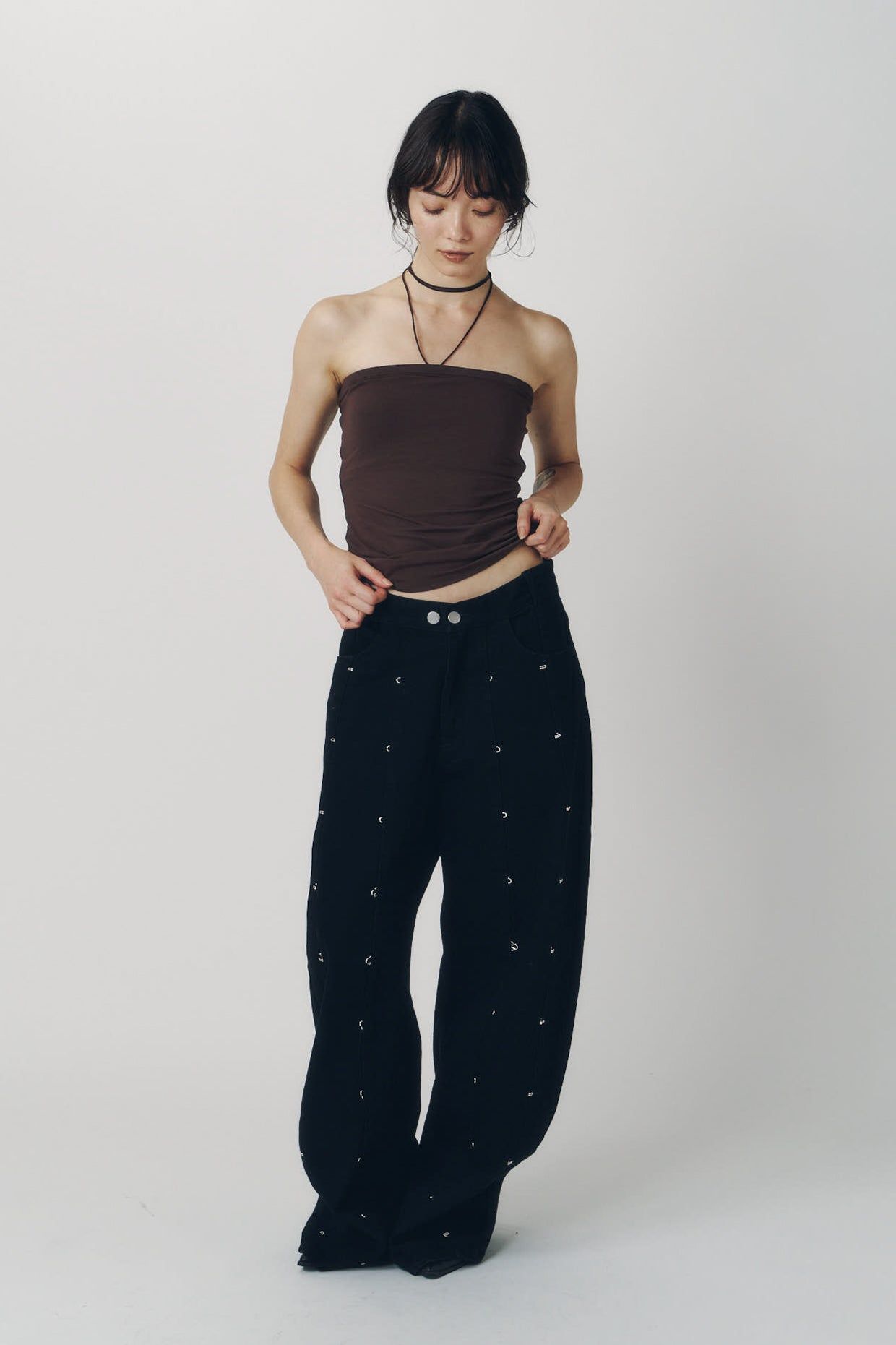 メニーウェイ ブラトップ (ブラウン) many way bra top (Brown) / 26AW