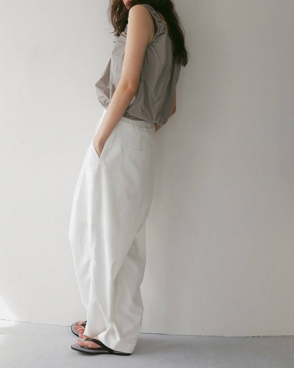 リネンラフパンツ (ホワイト) Linen Rough Pants (White) / 27SS