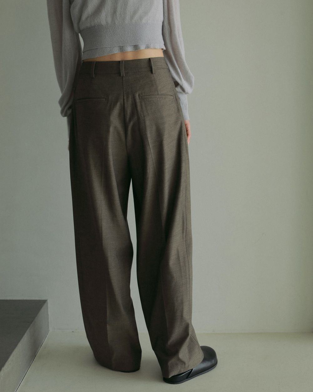 Panel Wide Pants / パネルワイドパンツ (ブラウン)