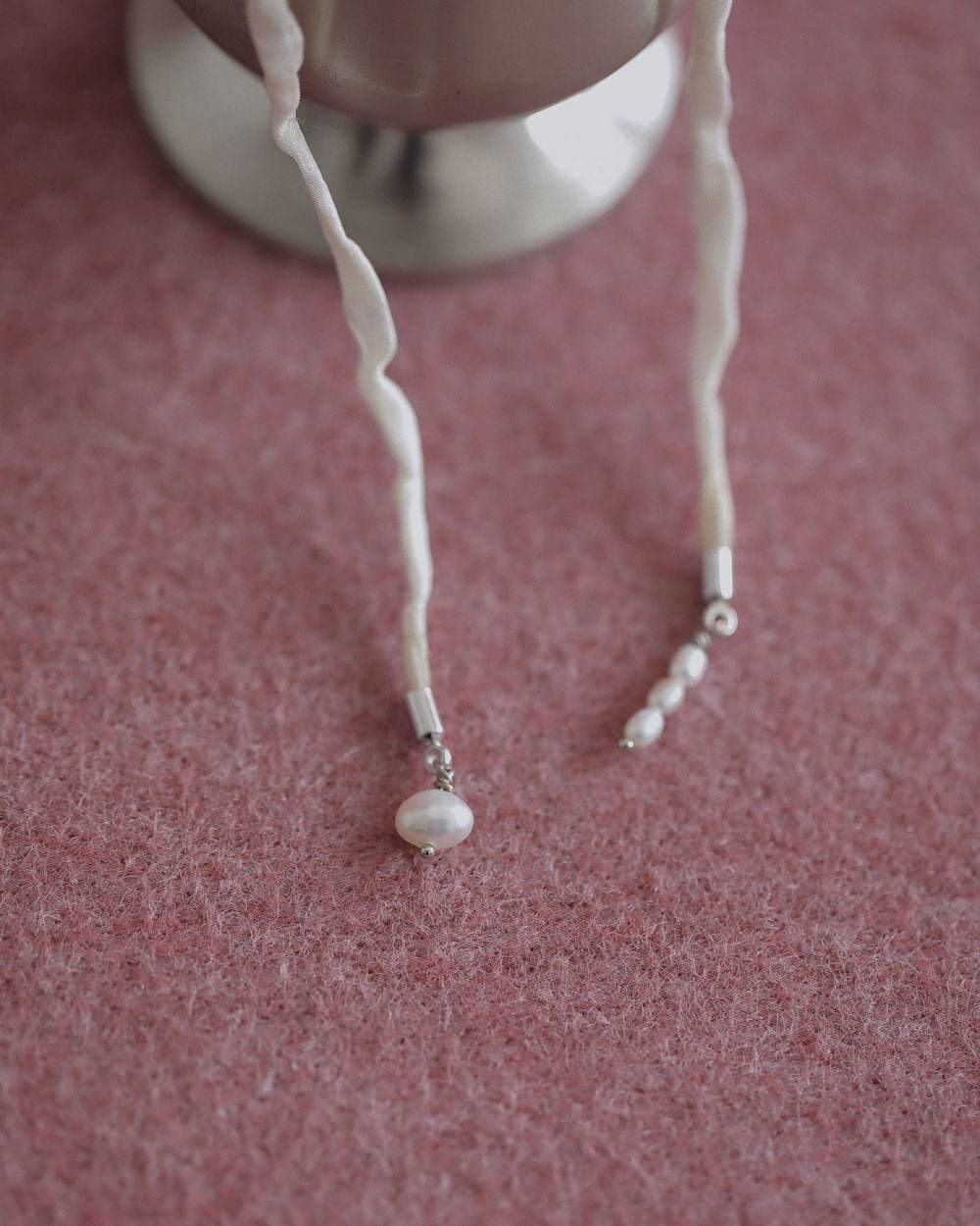 シルクコードチョーカー (アイボリー) Silk Cord Choker (Ivory) / 27SS
