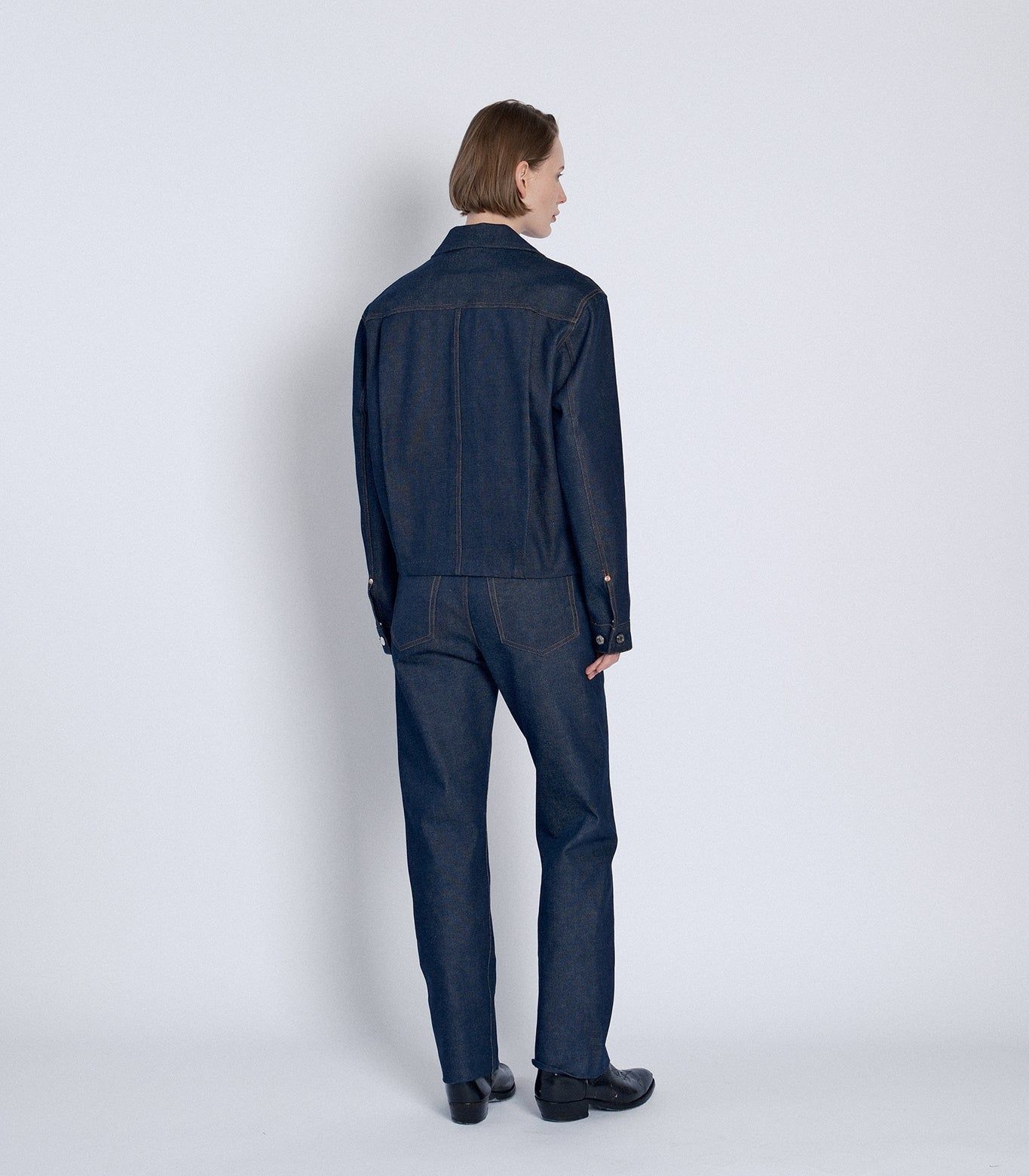 【25AW】STRAIGHT JEAN TROUSERS / ストレートジーンズ トラウザーズデニム (リンスブルー) / レディース