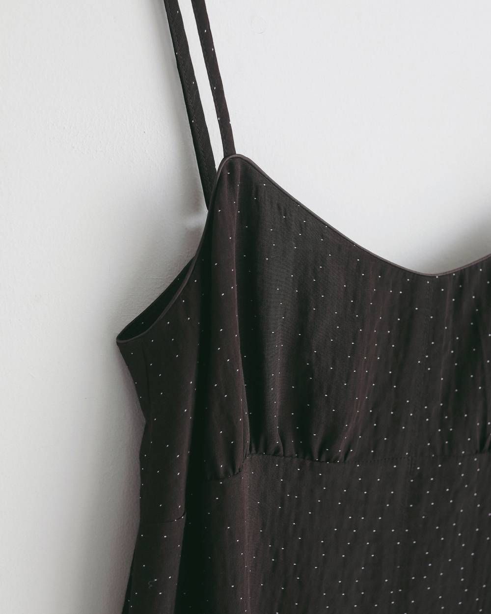 ドットジャガード キャミソールトップス (ブラウン) Dotjacquard Camisole Tops (Brown) / 27SS