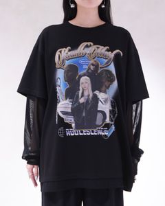 レイヤードTシャツ (ブラック) AI future layered t-shirt(unisex) (Black) /  26SS