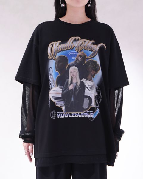 レイヤードTシャツ (ブラック) AI future layered t-shirt(unisex) (Black) /  26SS