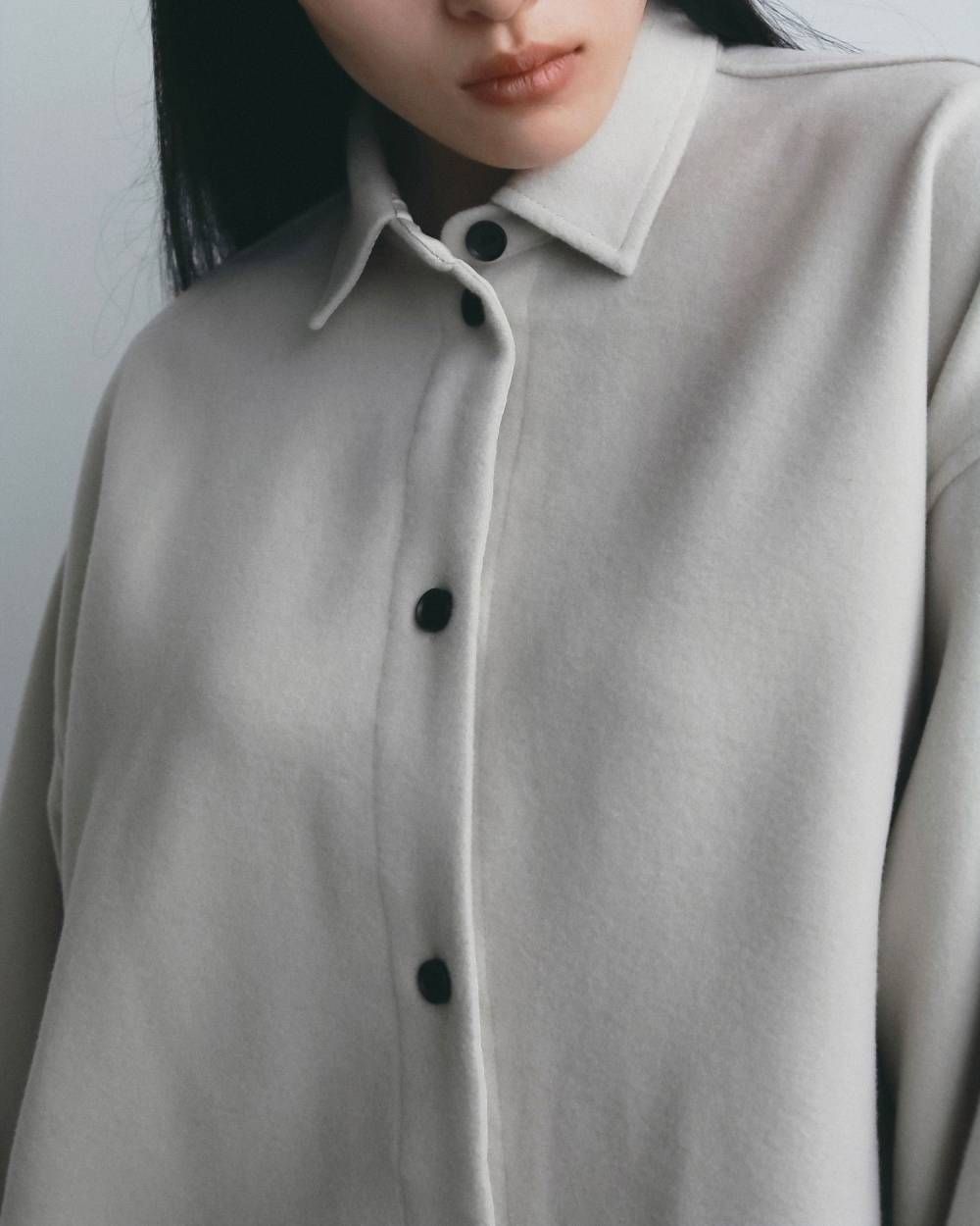 ウールオーバーシャツ (アイボリー) Wool Over Shirts (Ivory) / 26AW 【6月29日まで期間限定予約】