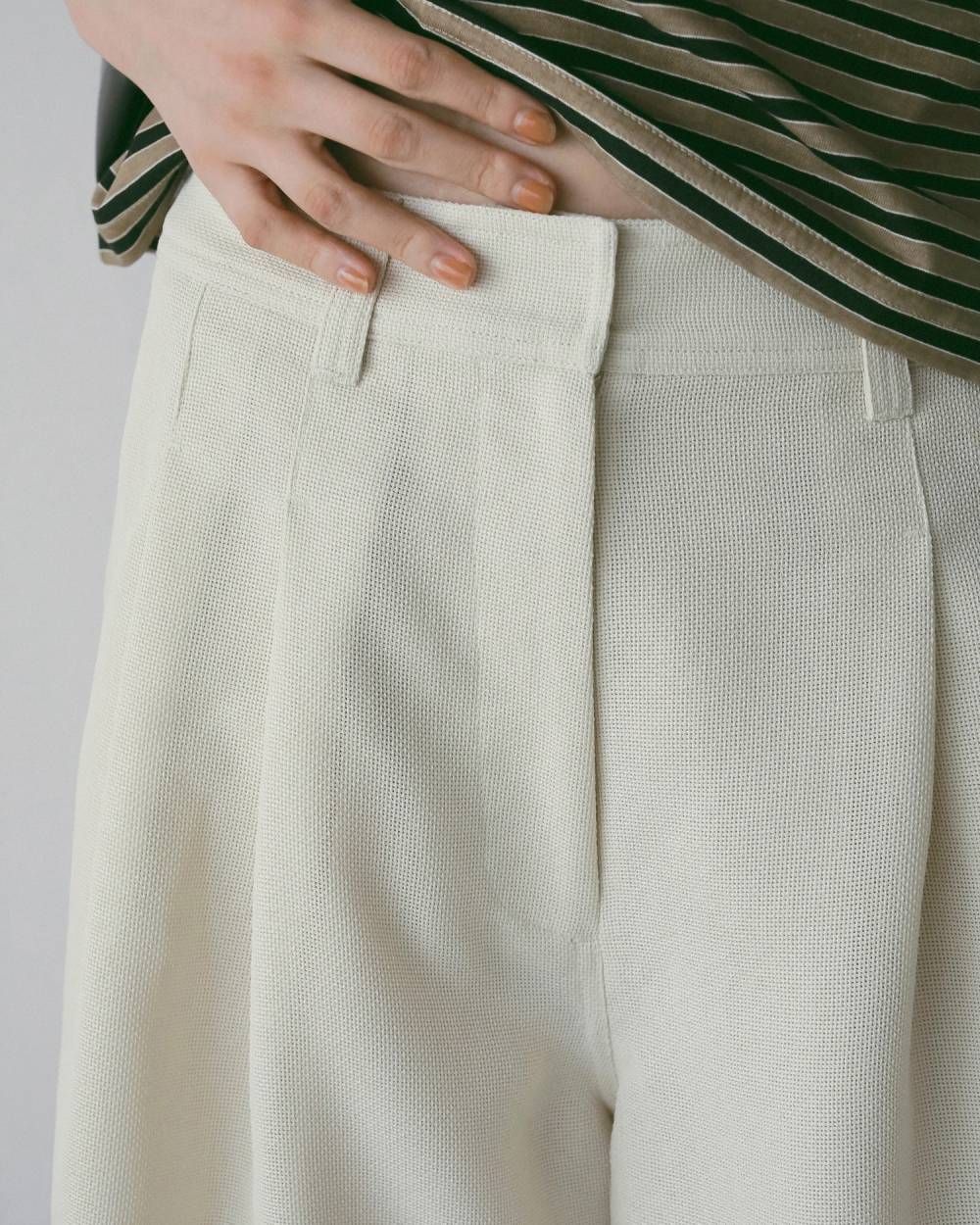 タックハーフパンツ (アイボリー) Tuck Half Pants (Ivory) / 26SS