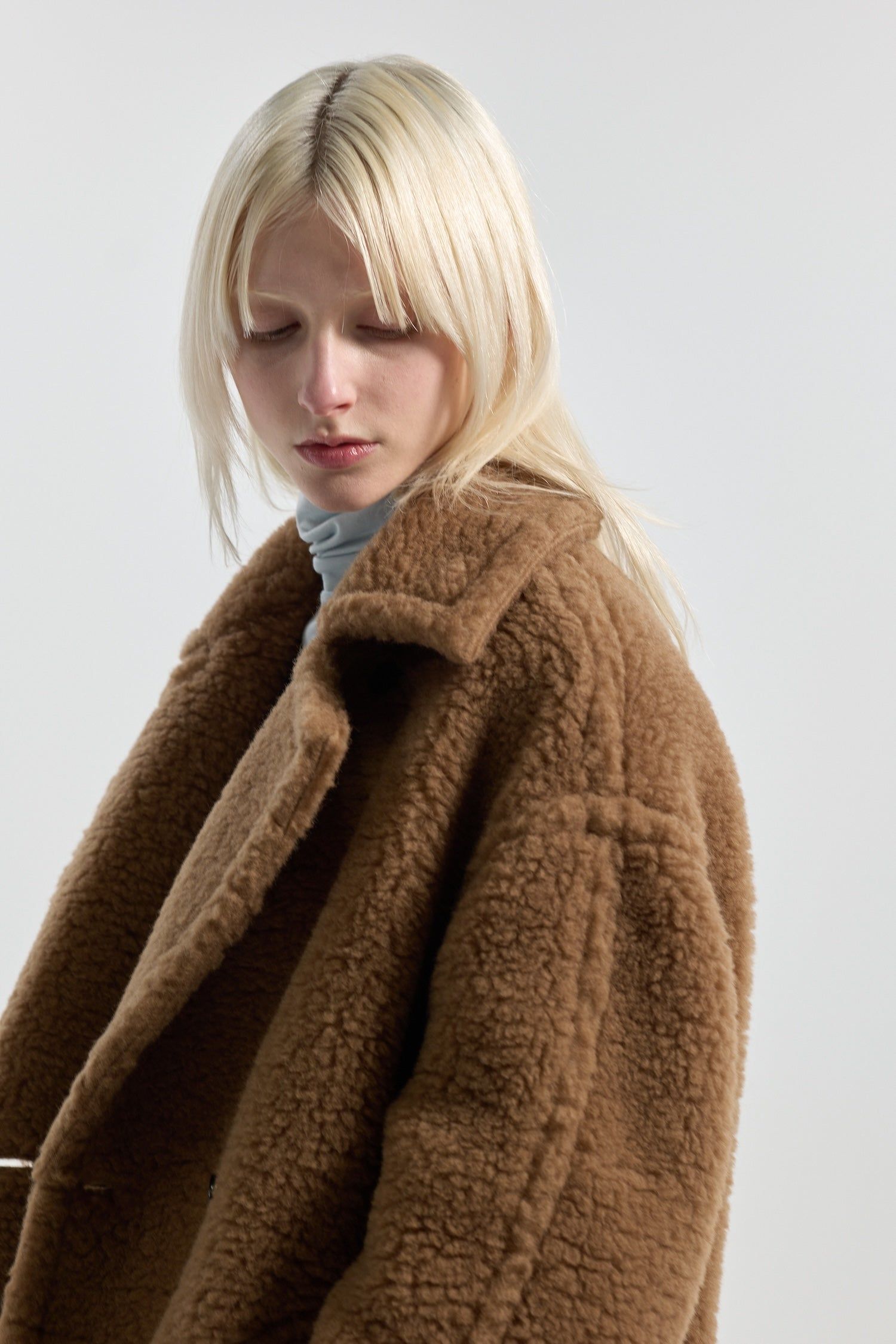 コクーン ミドル ボアコート (キャメル) COCOON MID BOA COAT (Camel) / 26AW