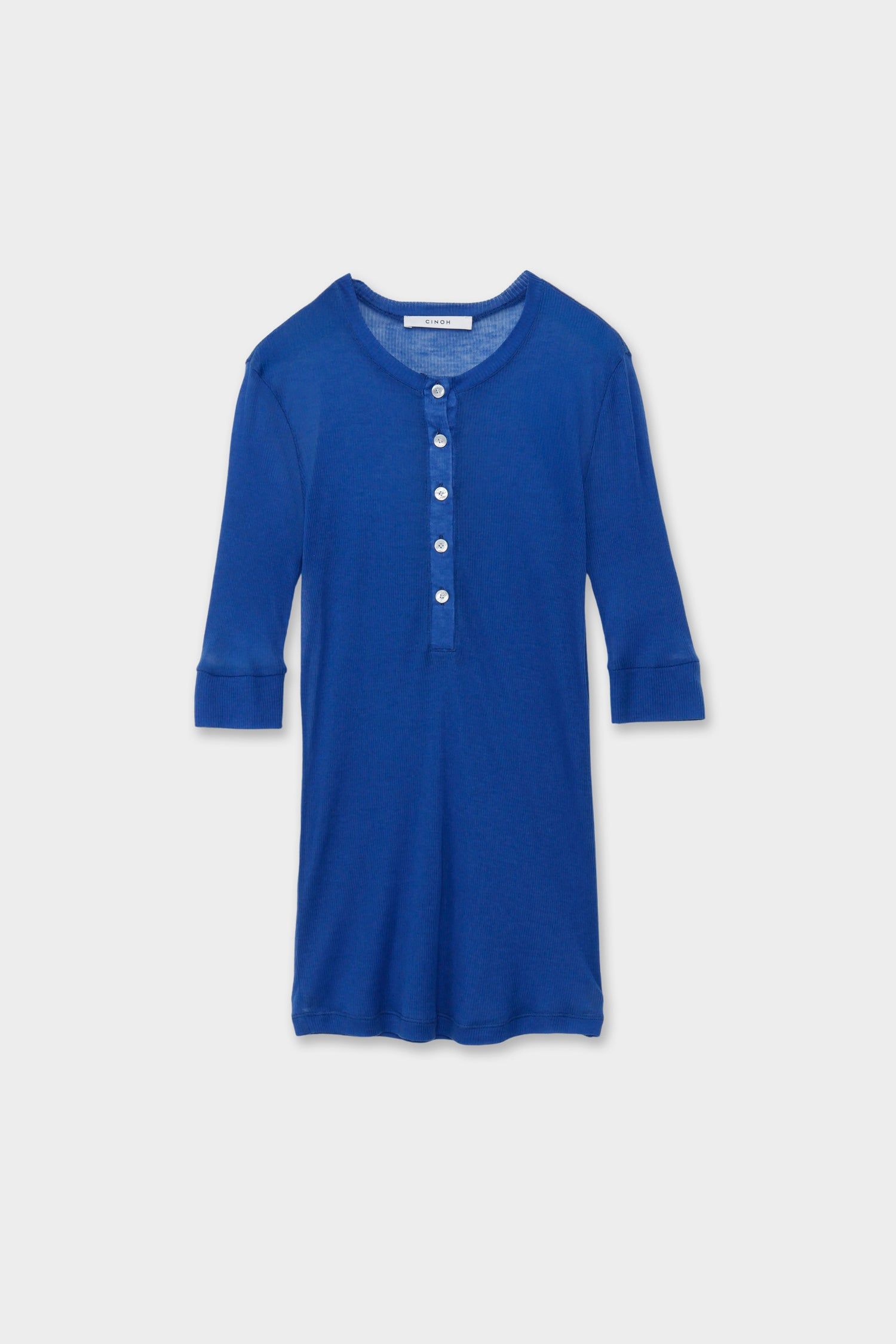 ヘンリートップス (ブルー) TENCEL CASHMERE HENLEY TOP (Blue) / 26SS