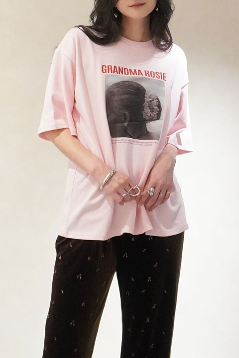 フォトTシャツ (ピンク) GRANDMA ROSIE Photo T-shirt (Pink) /  26SS