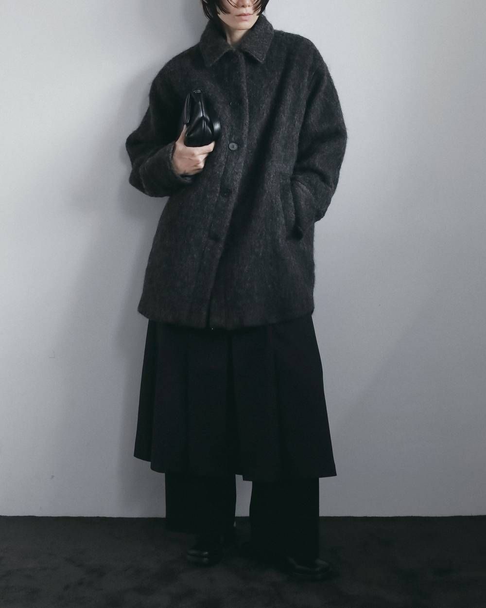 シャギーオーバージャケット (チャコールグレー) Shaggy Over Jacket (Charcoal gray) / 26AW 【6月29日まで期間限定予約】