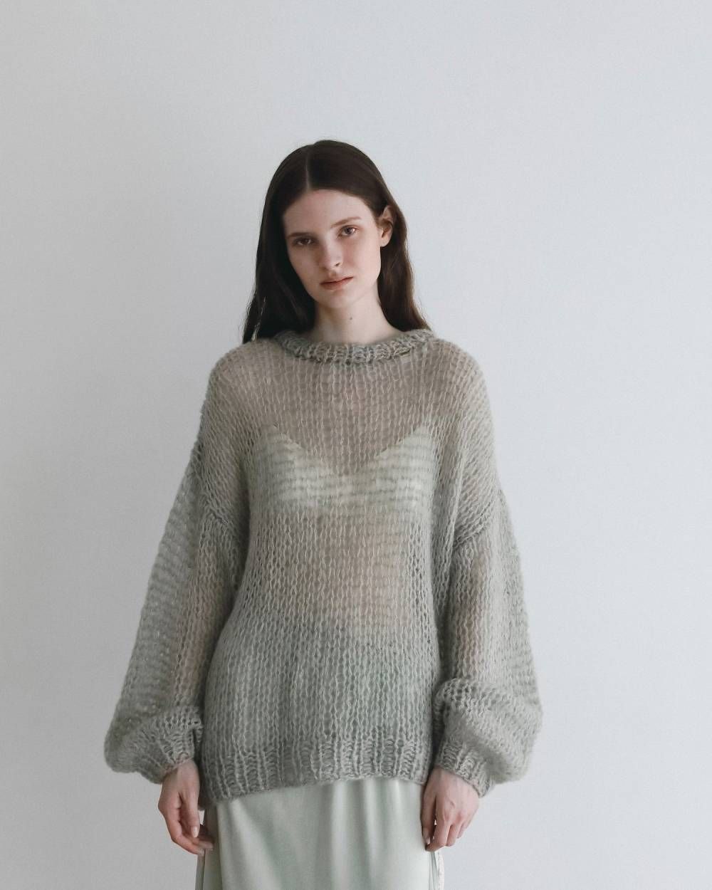 ローゲージモヘアニット (ミント) Lowgauge Mohair Knit (MInt) / 26AW 【6月29日まで期間限定予約】