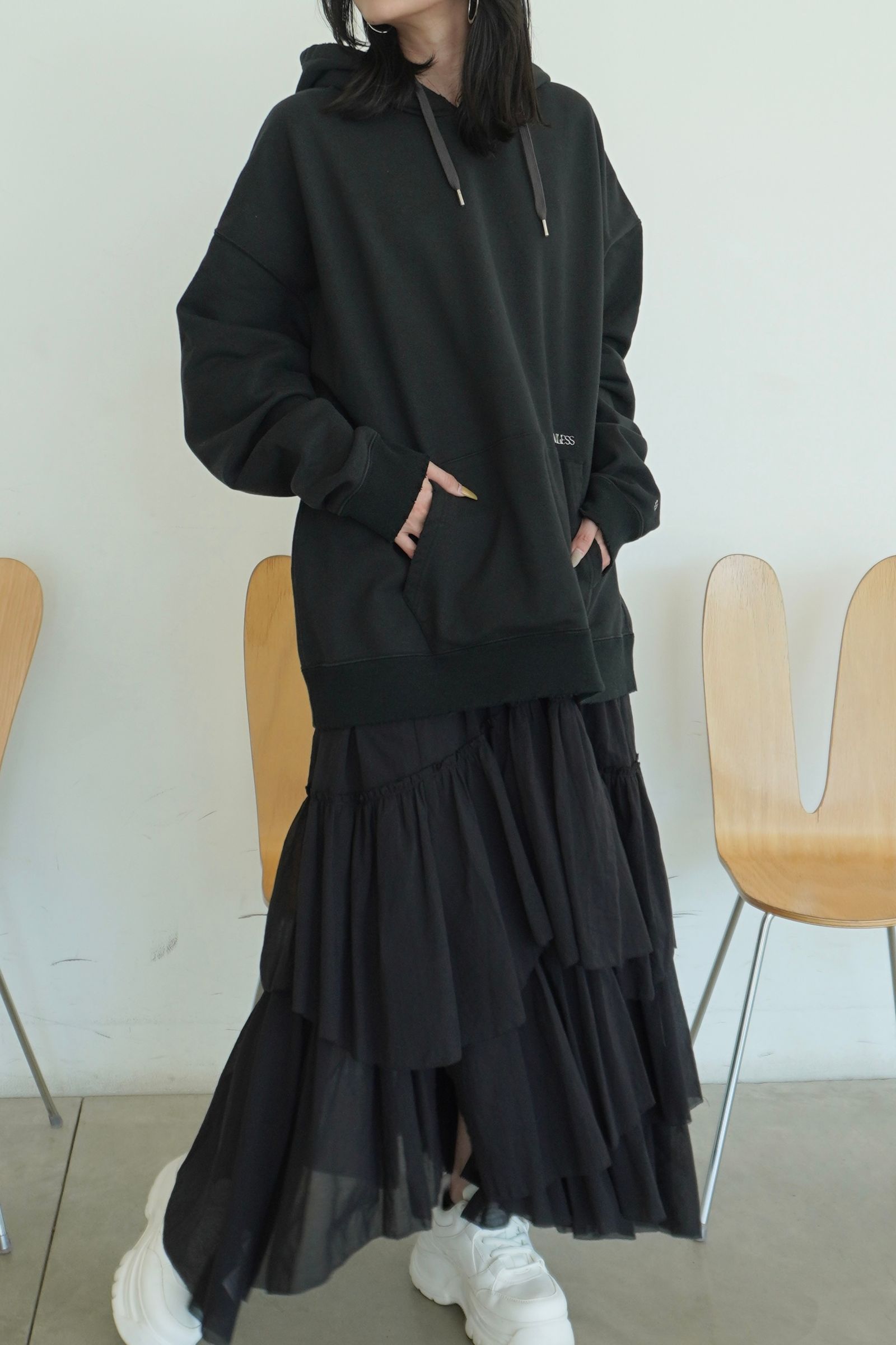 OVER SWEAT HOODIE (NOIR) / Sir別注スウェットフーディ (ノワール)