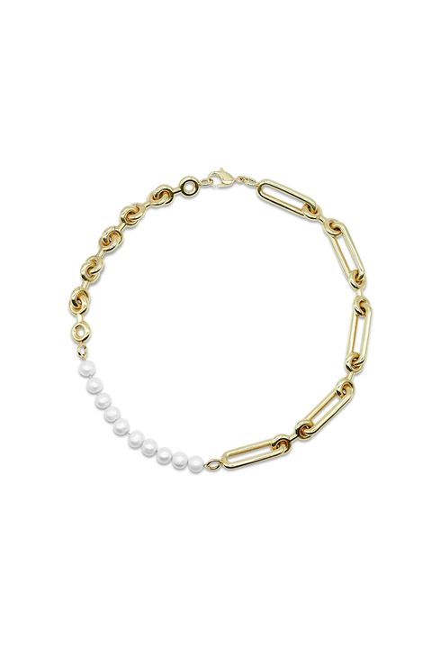 ROBUATUS PEARL CHAIN NECKLACE / ロブストス パール チェーン ネックレス STERLING SILVER 925 (ゴールドベルメイユ)