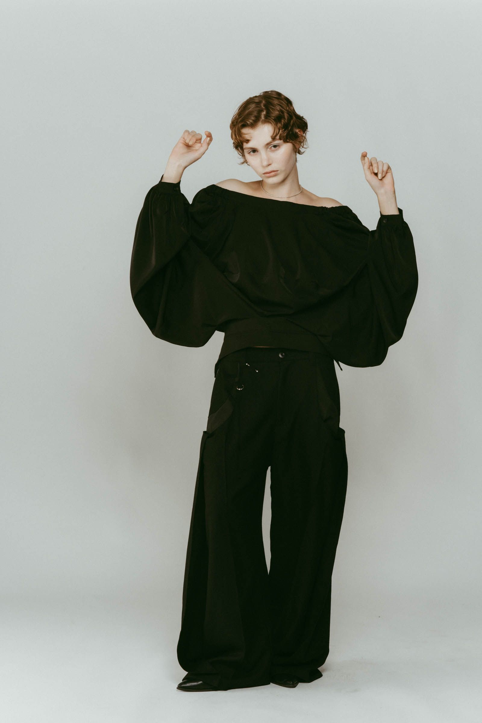 4way design blouse / 4ウェイ デザインブラウス (ブラック) / 25AW