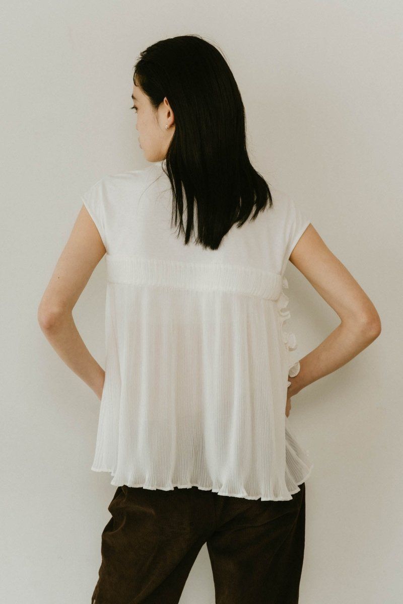 Knuth Marf - heart motif tulle tops /ハートモチーフ チュール