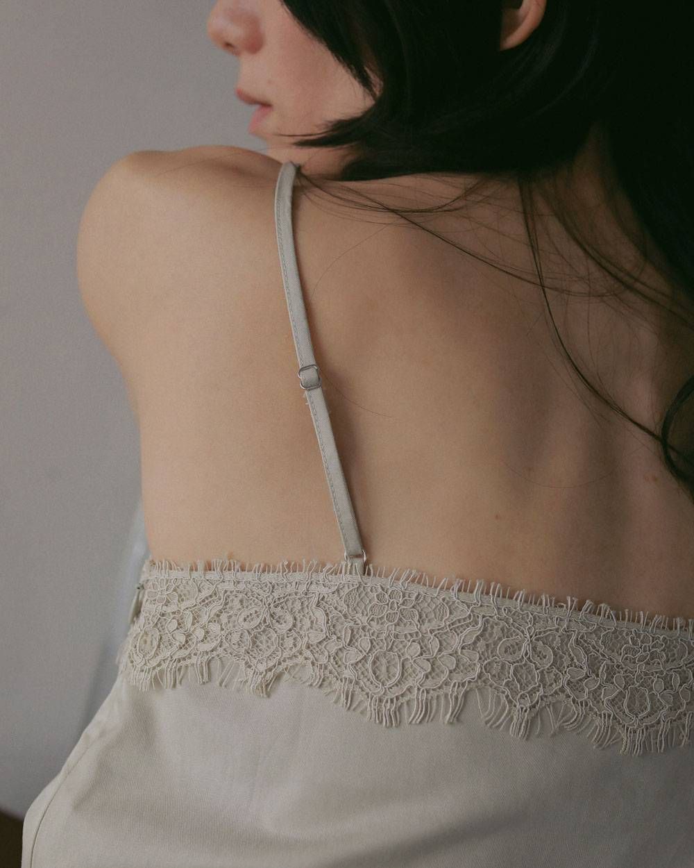 ツイルレース キャミソール (ミント) Twill Lace Camisole (Mint) / 27SS