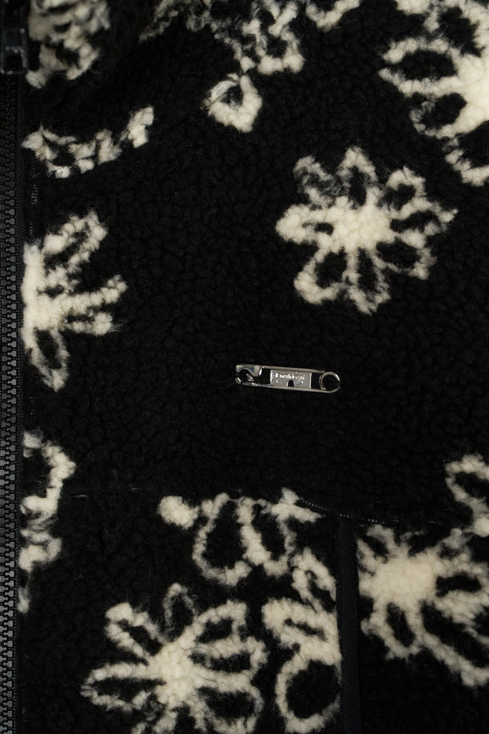 フラワー ボアフリース (ブラック) flower boa fleece(unisex) (Black) / 26AW