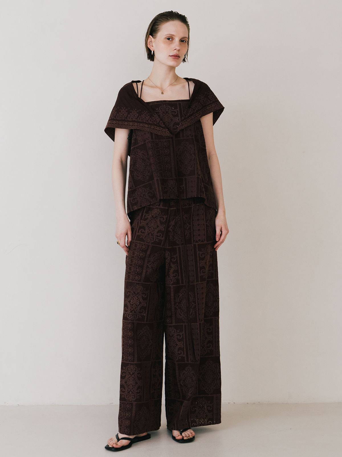 CREDONA - 【25SS】CUTWORK LACE PANTS / カットワーク レース