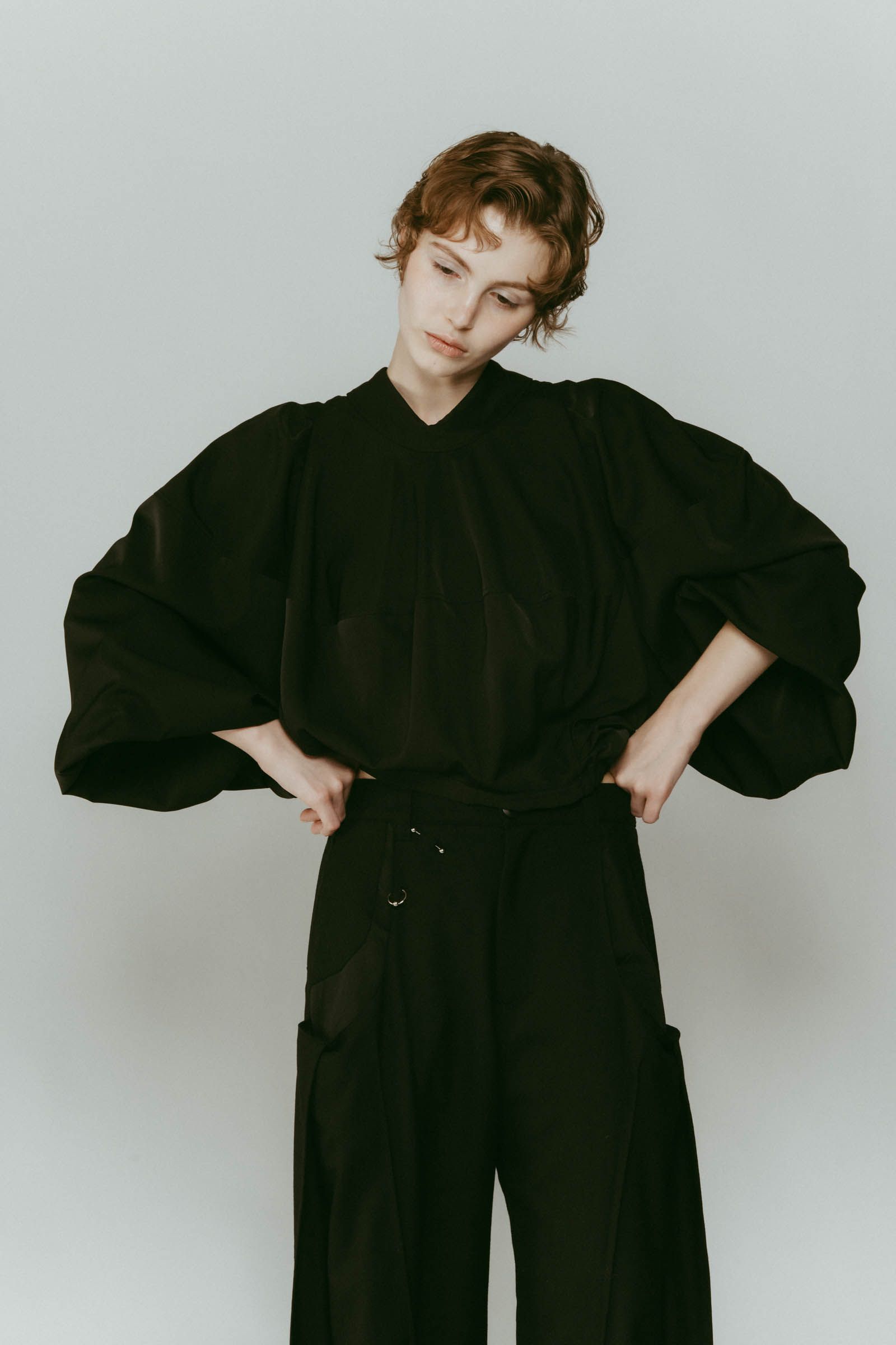 4way design blouse / 4ウェイ デザインブラウス (ブラック) / 25AW