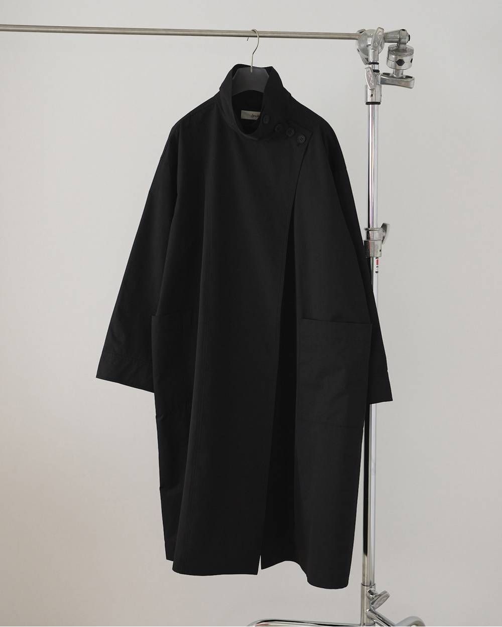 Standcollar Long Coat (Black) / スタンドカラー ロングコート (ブラック) / 26SS