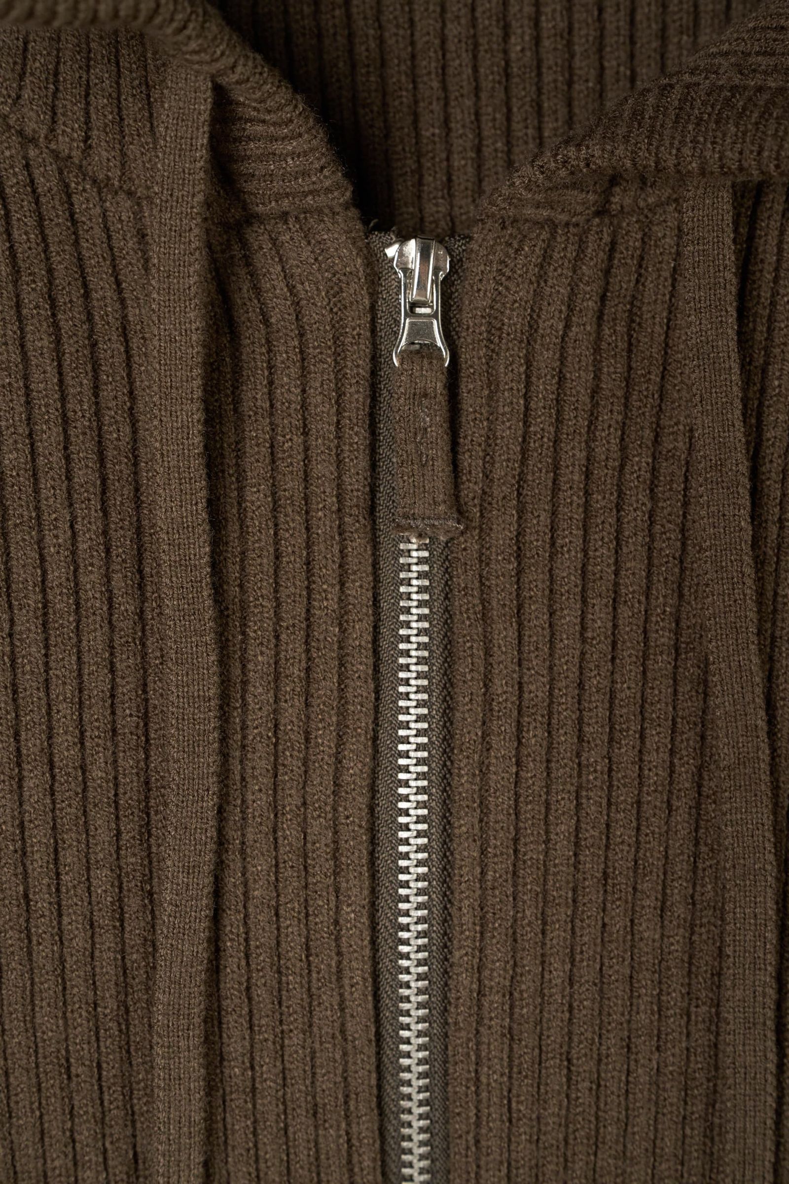 ニットパーカー (ブラウン) hooded knit parka (Brown) / 26AW