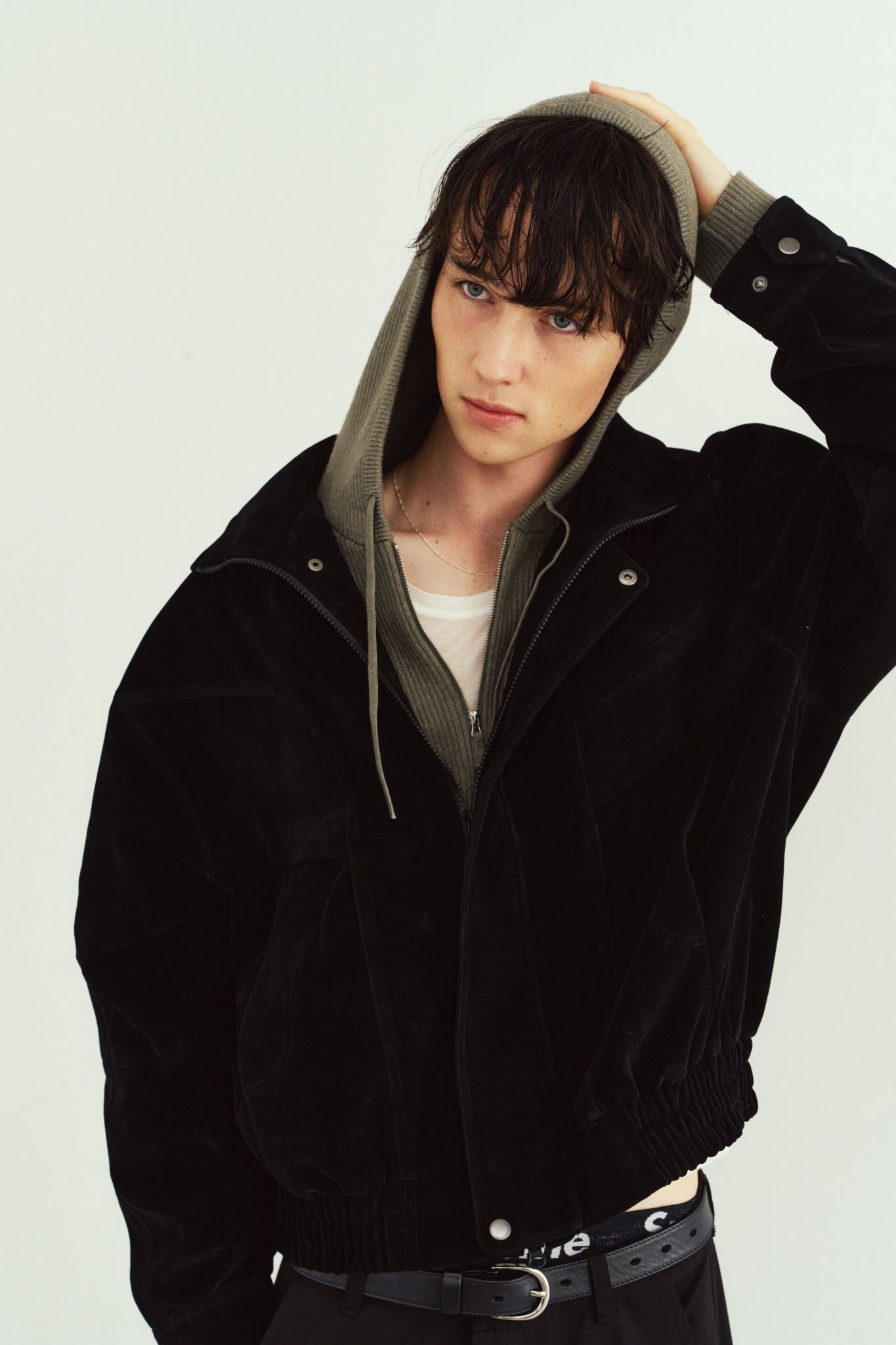 スエードブルゾン (ブラック) suede blouson(unisex) (Black) / 26AW