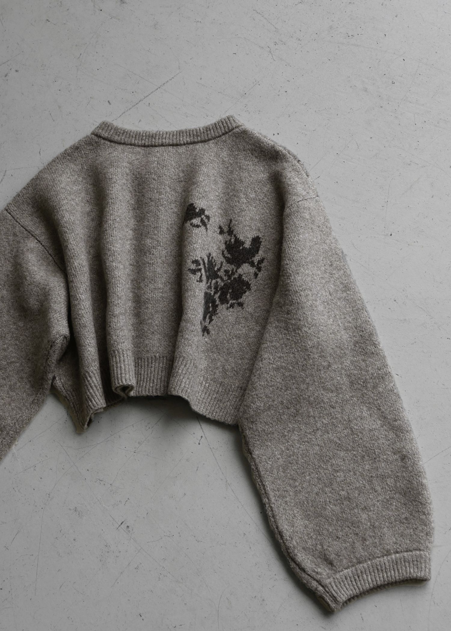 cropped flower jacquard knit cardigan / フラワージャガード ニットカーディガン (ミックス) / 25AW /