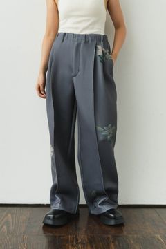 flower punch pants(unisex) / フラワー ポンチパンツ (グレー)