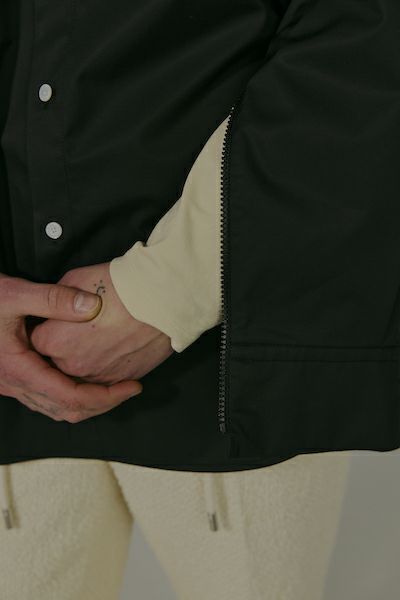 【メンズ】ZIPPER TWILL SHIRT / ジッパーツイルシャツ (ブラック)
