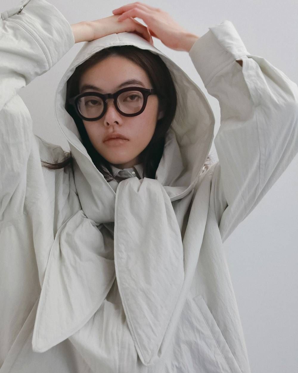 パッデッド フーディ (アイボリー) Padded Hoodie Shirts (Ivory) / 26AW 【6月29日まで期間限定予約】