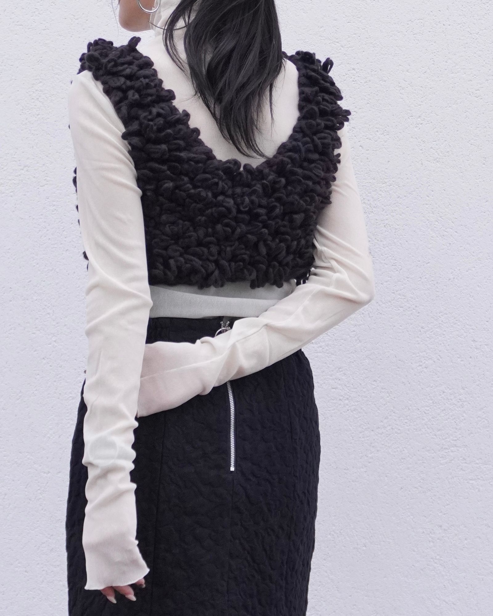 【25AW】Loop Knit Vest / ループニットベスト (ブラウン)