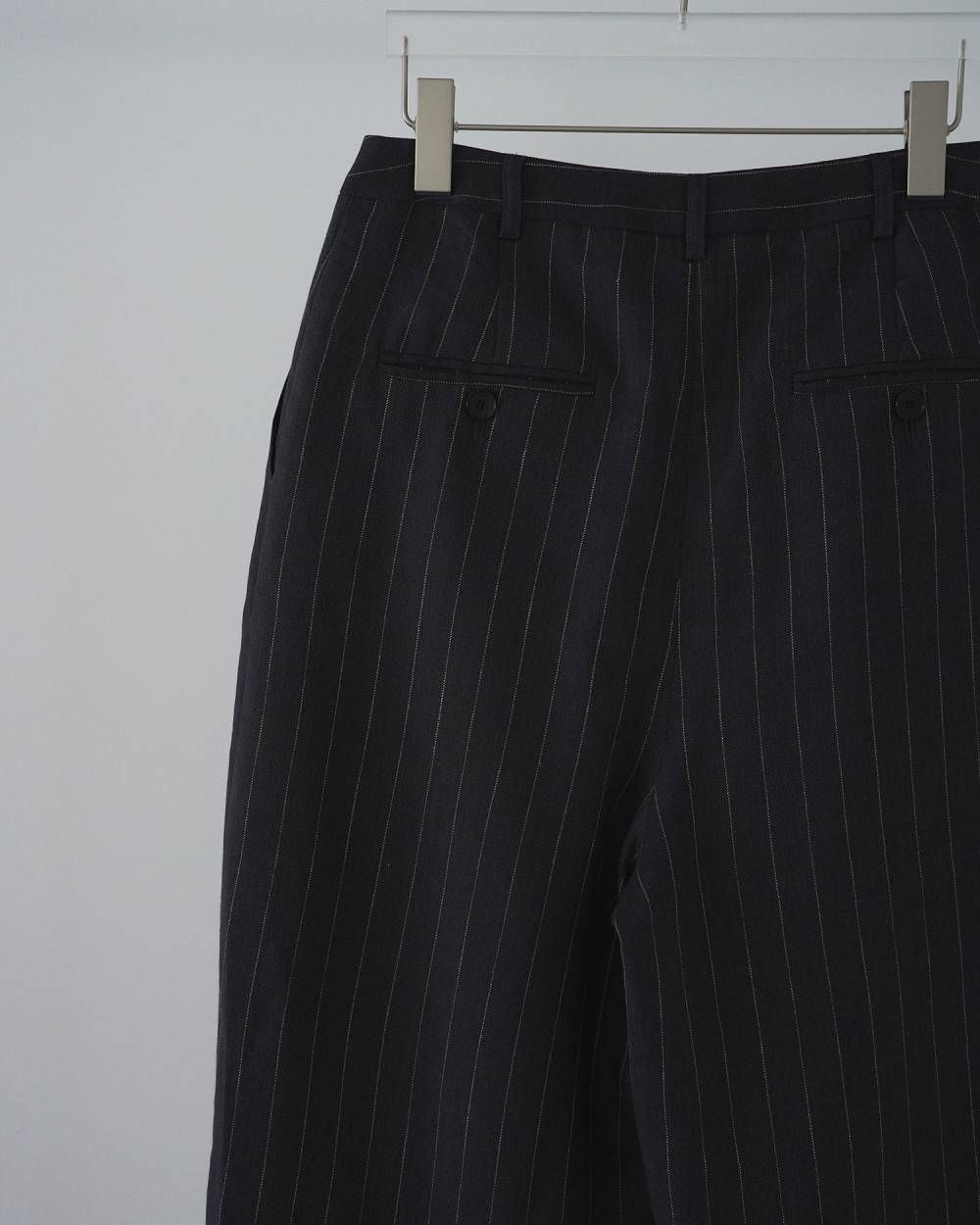 リネンタックパンツ (ネイビー) Linen Tuck Pants (Navy) /  26SS
