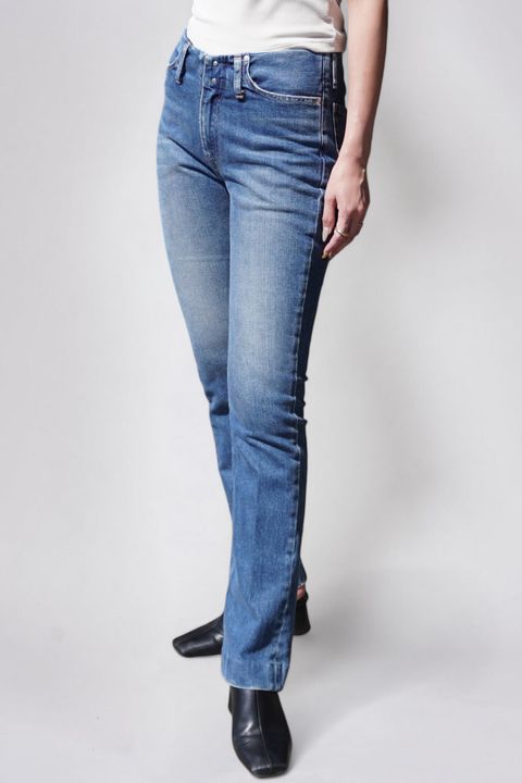 SLIM JEAN TROUSERS / スリムデニムトラウザー (ヴィンテージブルー) / レディース